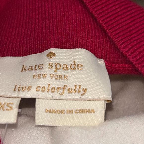 NWT-Kate Spade New York Abree Bow Sweater Tango Red- women’s XS - Picture 5 of 8